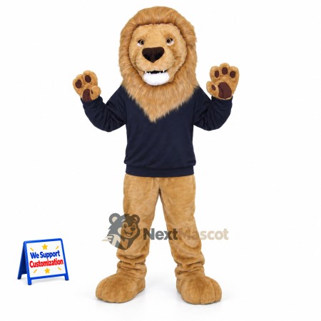 Lion Mascot Costume - Navy Shirt Lion Mascot Costume - Navy Shirt