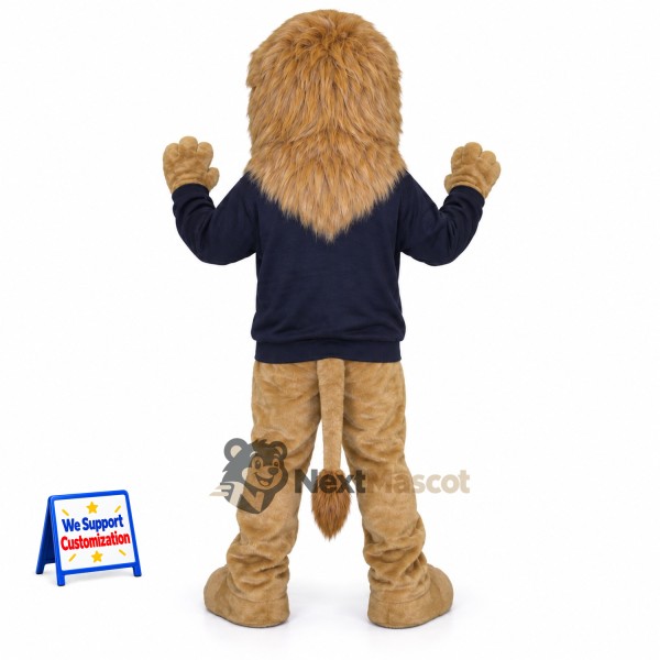 Lion Mascot Costume - Navy Shirt Lion Mascot Costume - Navy Shirt