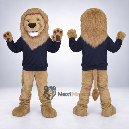 Lion Mascot Costume - Navy Shirt Lion Mascot Costume - Navy Shirt