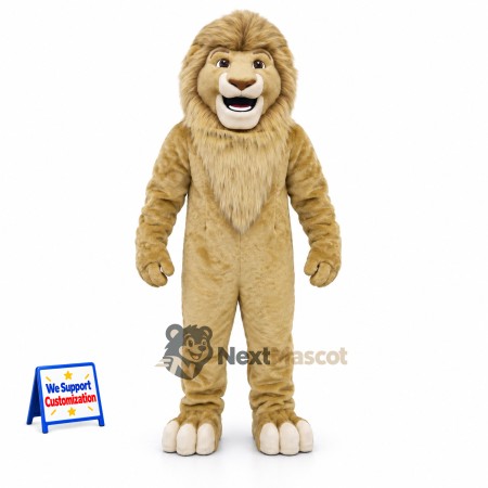 Lion Mascot Costume - Tan for Festivals Lion Mascot Costume - Tan for Festivals