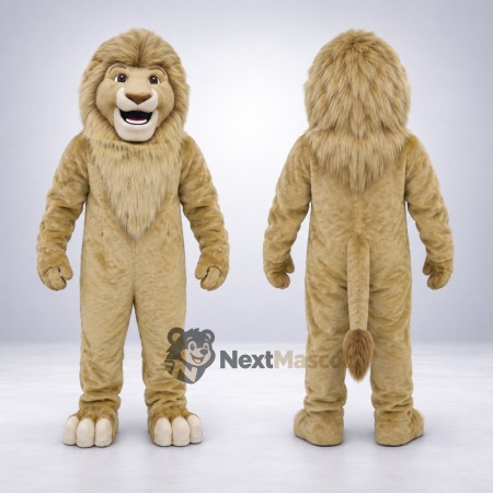 Lion Mascot Costume - Tan for Festivals Lion Mascot Costume - Tan for Festivals