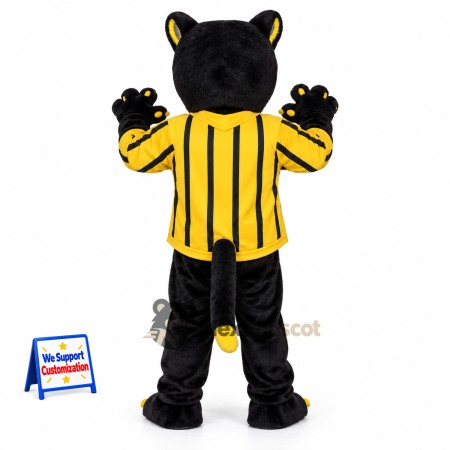 Panther Mascot Costume - Striped Shirt Panther Mascot Costume - Striped Shirt