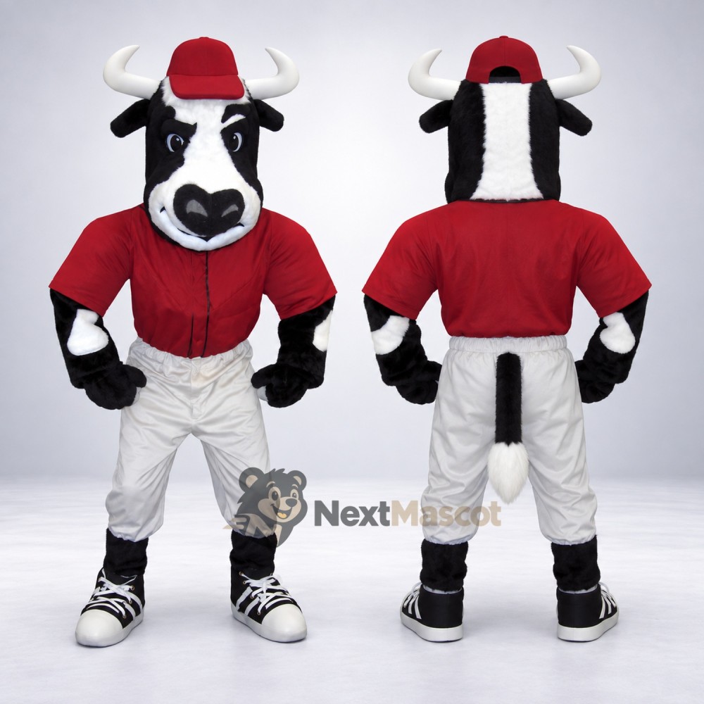 Bull Mascot Costume - Baseball Uniform Bull Mascot Costume - Baseball Uniform