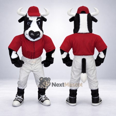 Bull Mascot Costume - Baseball Uniform Bull Mascot Costume - Baseball Uniform