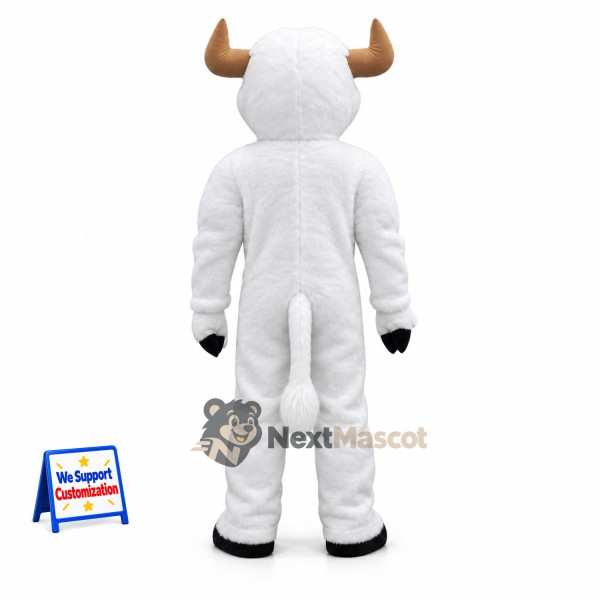 Bull Mascot Costume - White Bull Mascot Costume - White