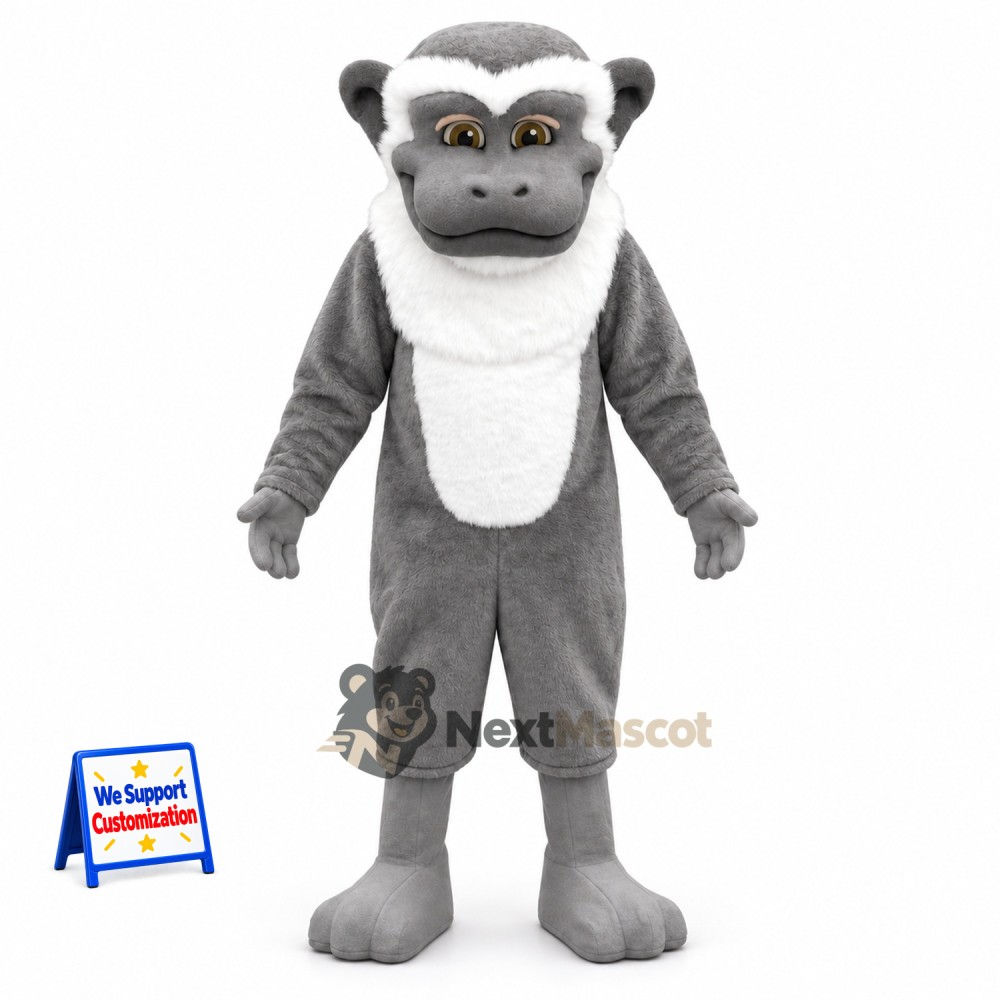 Gorilla Mascot Costume - Gray Gorilla Mascot Costume - Gray