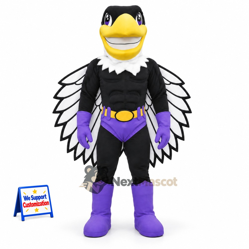 Bird Mascot Costume - Black for Team Events Bird Mascot Costume - Black for Team Events
