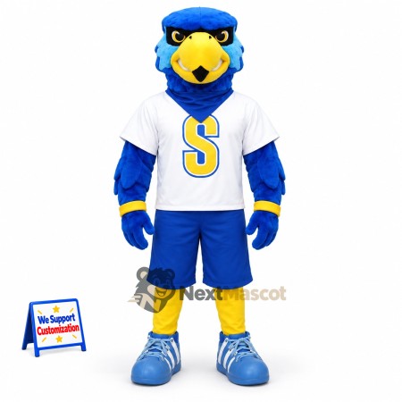 Eagle Mascot Costume - Blue for Family Events Eagle Mascot Costume - Blue for Family Events
