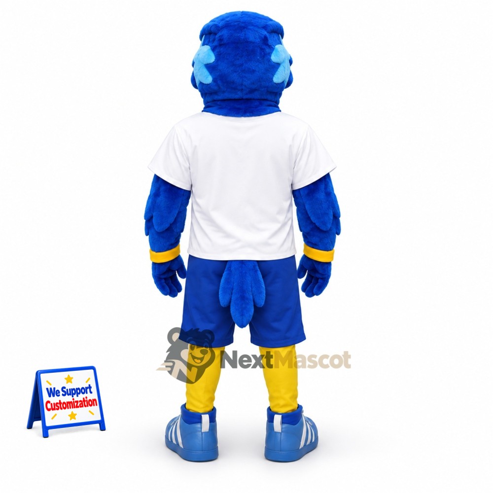 Eagle Mascot Costume - Blue for Family Events Eagle Mascot Costume - Blue for Family Events