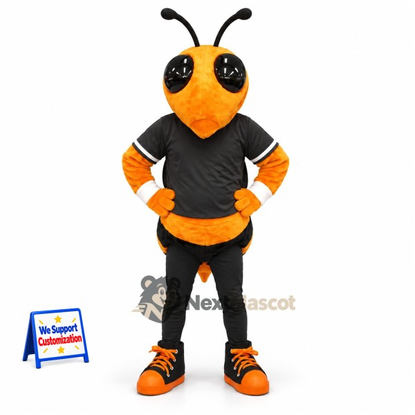 Wasp Mascot Costume - Orange