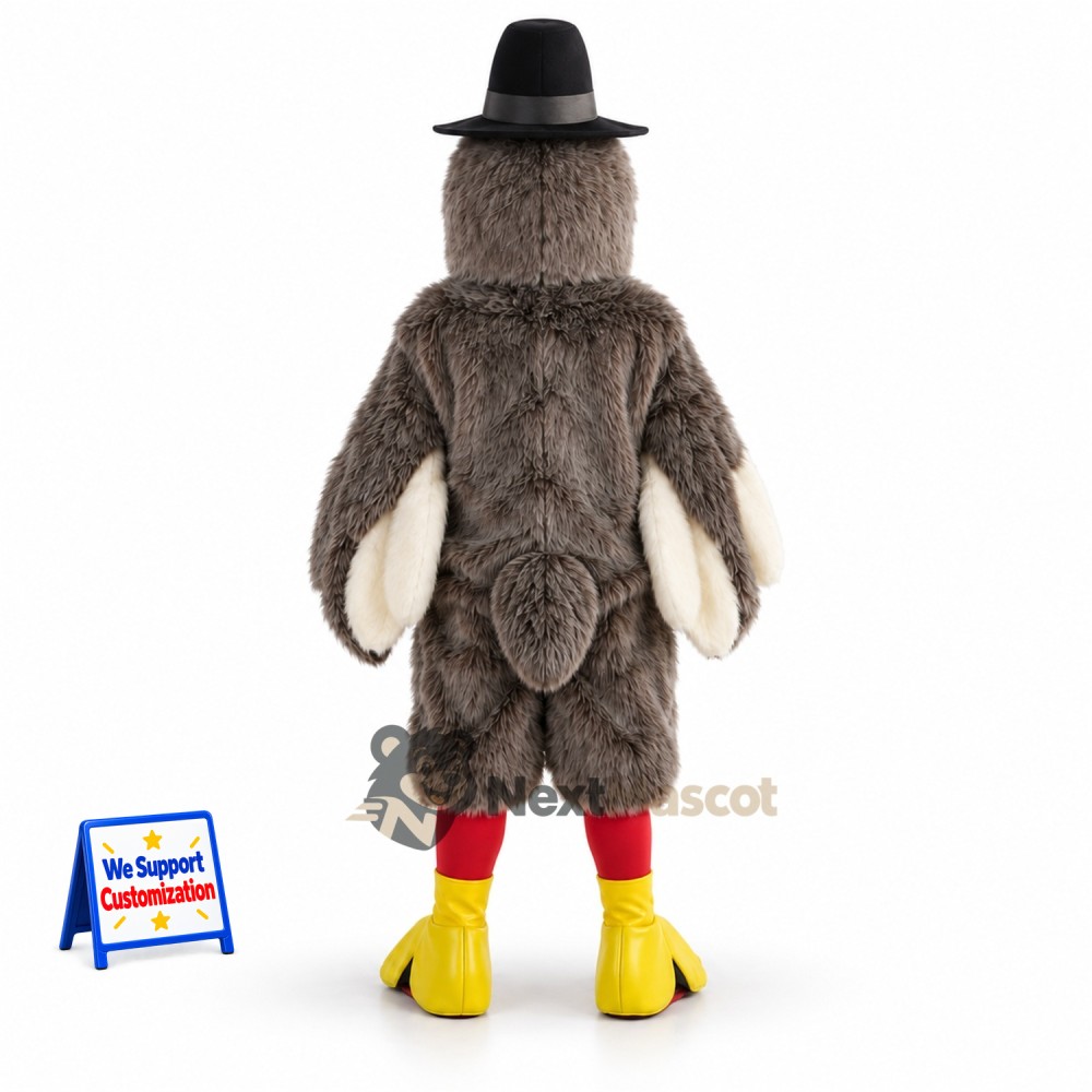 Turkey Mascot Costume - Pilgrim Hat for Parades Turkey Mascot Costume - Pilgrim Hat for Parades