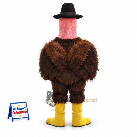 Turkey Mascot Costume - Pilgrim Hat for School Events