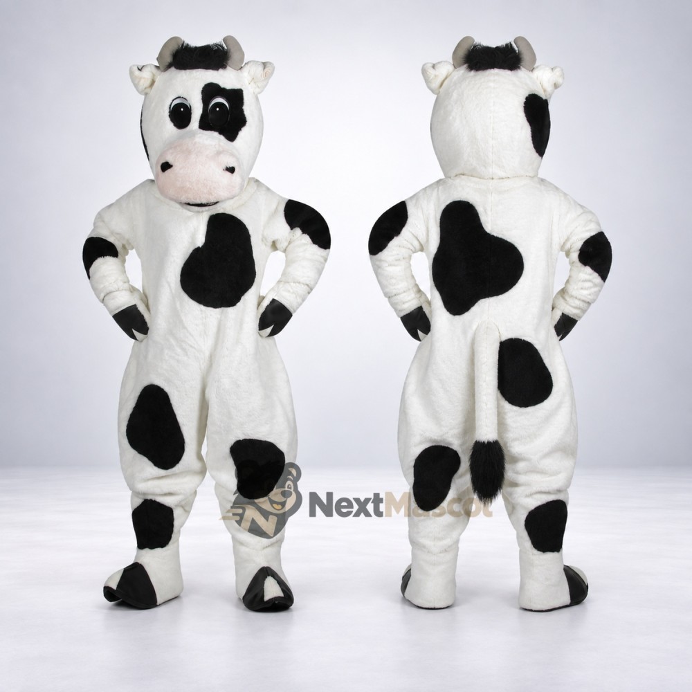 Cow Mascot Costume - Spotted for Family Festivals Cow Mascot Costume - Spotted for Family Festivals