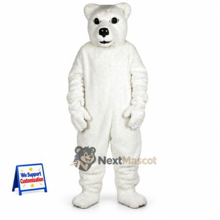 Bear Mascot Costume - White for Stage Shows Bear Mascot Costume - White for Stage Shows