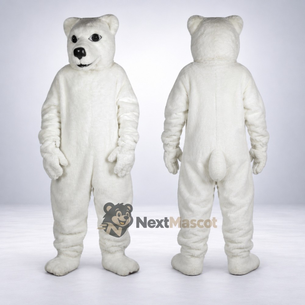Bear Mascot Costume - White for Stage Shows Bear Mascot Costume - White for Stage Shows