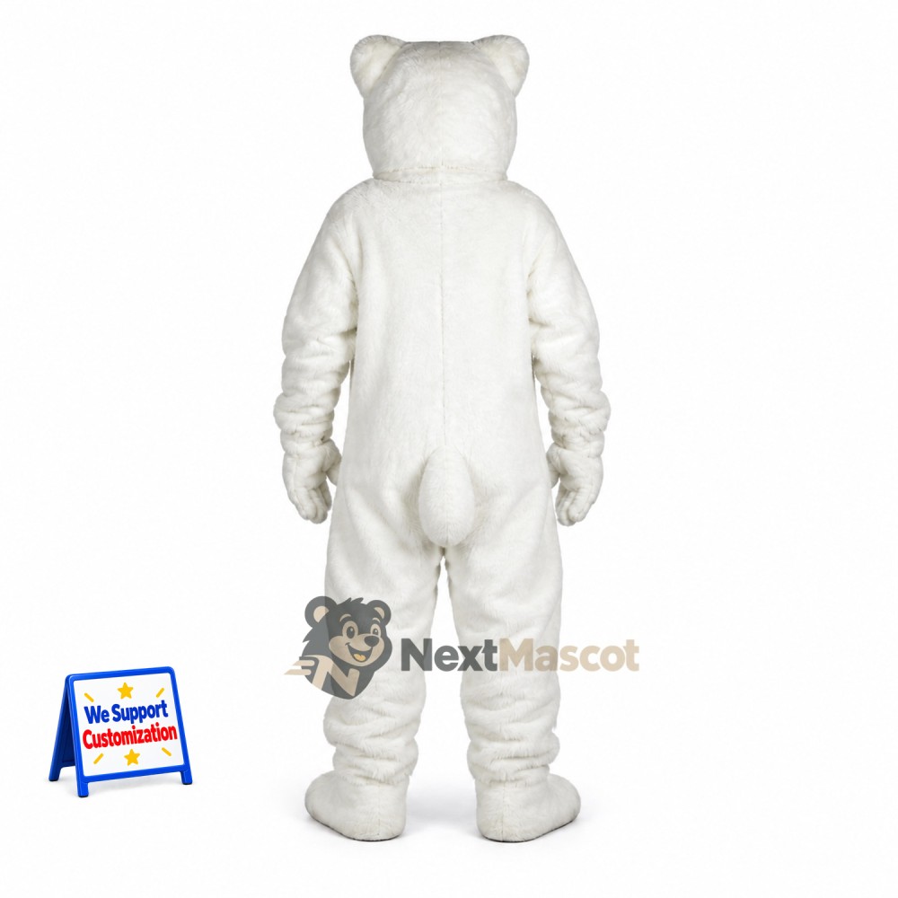 Bear Mascot Costume - White for Stage Shows Bear Mascot Costume - White for Stage Shows