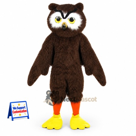Owl Mascot Costume - Brown for Team Events Owl Mascot Costume - Brown for Team Events