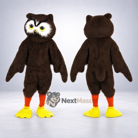 Owl Mascot Costume - Brown for Team Events Owl Mascot Costume - Brown for Team Events