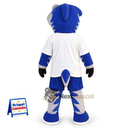 Shark Mascot Costume - Blue, White Shirt for Ocean Events Shark Mascot Costume - Blue, White Shirt for Ocean Events