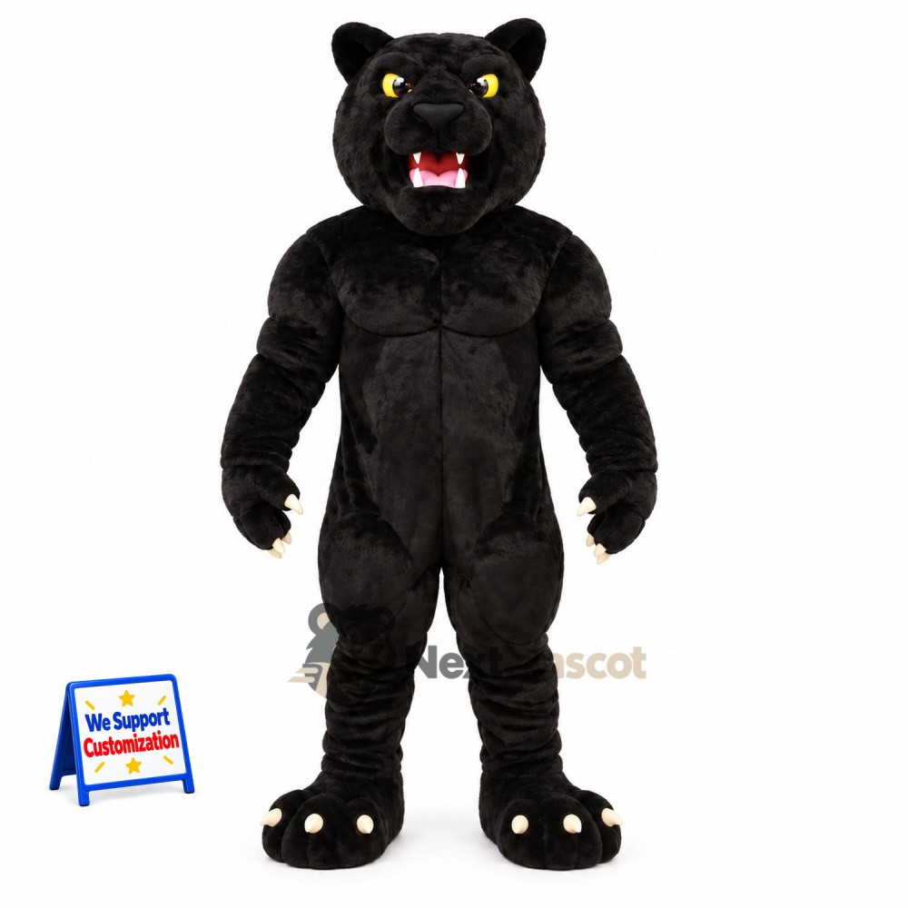 Panther Mascot Costume - Black for Team Events Panther Mascot Costume - Black for Team Events