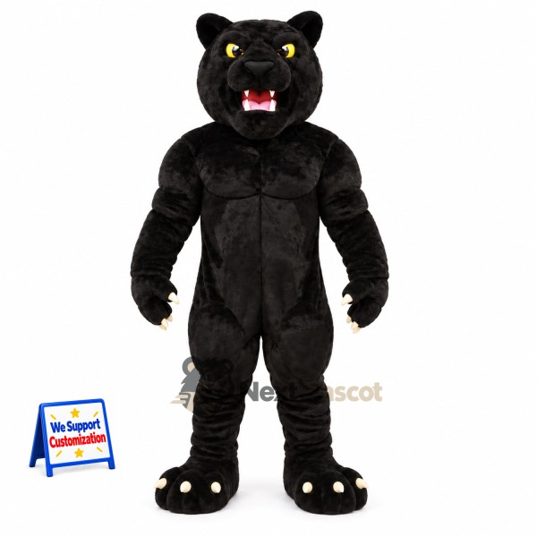 Panther Mascot Costume - Black for Team Events