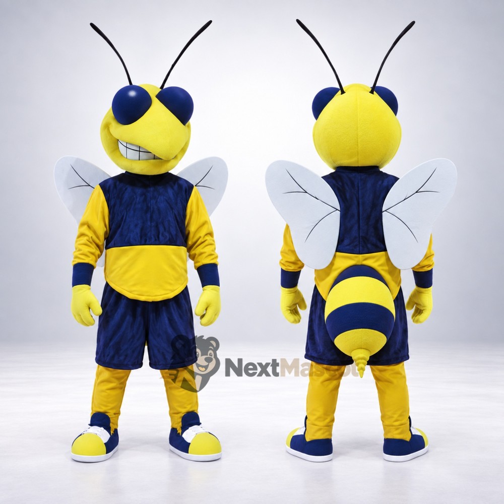 Wasp Mascot Costume - Navy Shirt