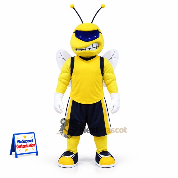 Wasp Mascot Costume - Yellow Shirt and Black Shorts