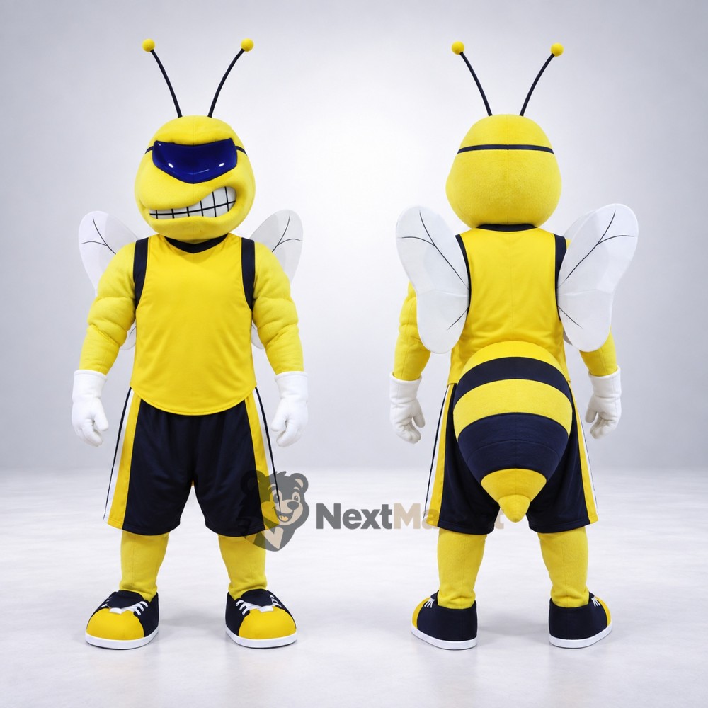 Wasp Mascot Costume - Yellow Shirt and Black Shorts Wasp Mascot Costume - Yellow Shirt and Black Shorts