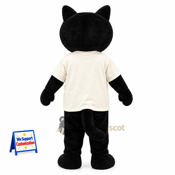 Cat Mascot Costume - Black, White Shirt Cat Mascot Costume - Black, White Shirt
