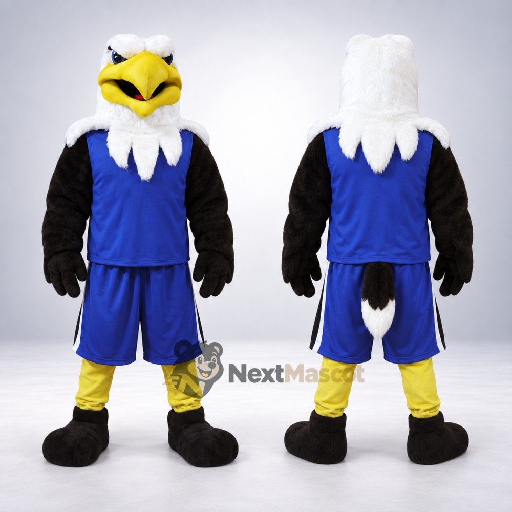 Eagle Mascot Costume - Blue Uniform for School Events