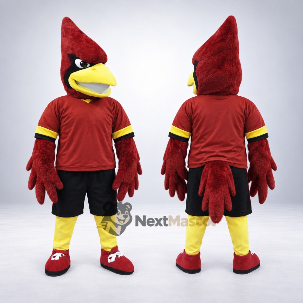 Cardinal Mascot Costume - Red for Carnivals Cardinal Mascot Costume - Red for Carnivals