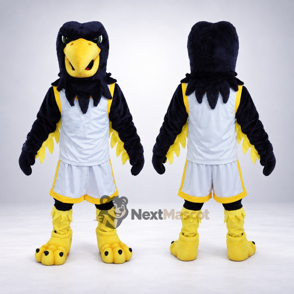 Eagle Mascot Costume - Black, White Uniform Eagle Mascot Costume - Black, White Uniform