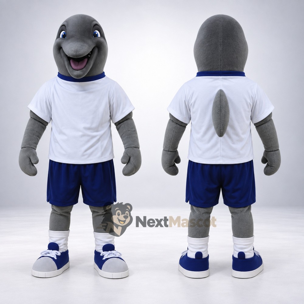 Dolphin Mascot Costume - White Shirt Dolphin Mascot Costume - White Shirt