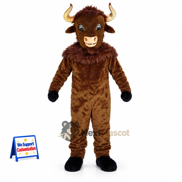 Bull Mascot Costume - Brown for Promotions