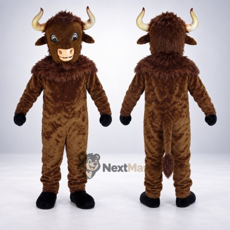 Bull Mascot Costume - Brown for Promotions