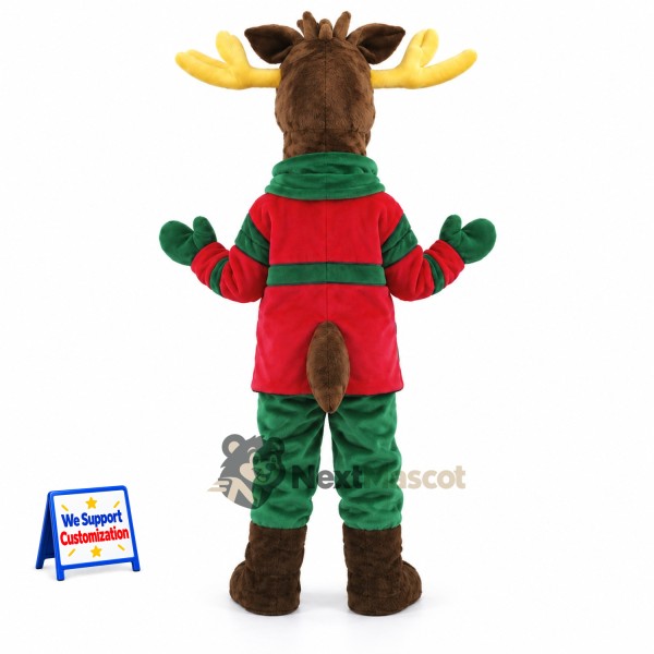 Moose Mascot Costume - Christmas Theme for Christmas Photos Moose Mascot Costume - Christmas Theme for Christmas Photos