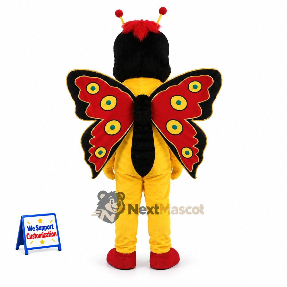 Butterfly Mascot Costume - Yellow for School Events Butterfly Mascot Costume - Yellow for School Events