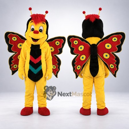 Butterfly Mascot Costume - Yellow for School Events Butterfly Mascot Costume - Yellow for School Events