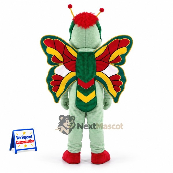 Butterfly Mascot Costume - Green for Parades Butterfly Mascot Costume - Green for Parades