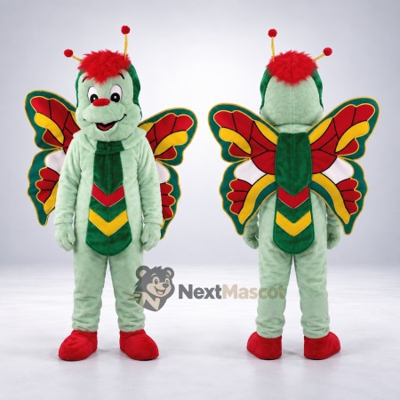 Butterfly Mascot Costume - Green for Parades Butterfly Mascot Costume - Green for Parades