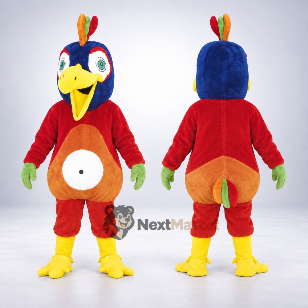 Parrot Mascot Costume - Colorful for Parades Parrot Mascot Costume - Colorful for Parades