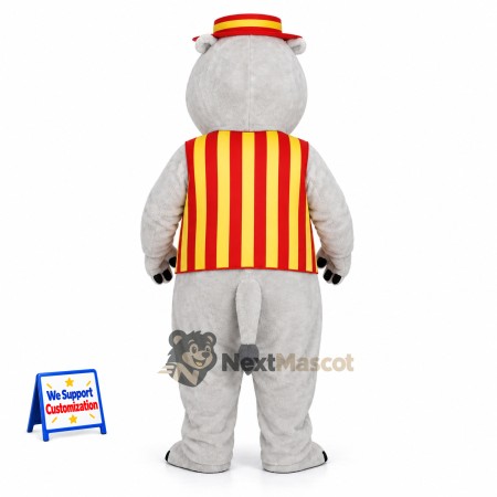 Rhino Mascot Costume - Striped Vest