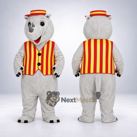 Rhino Mascot Costume - Striped Vest