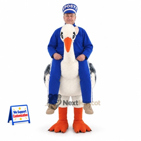 Goose Postal Worker Mascot Costume Goose Postal Worker Mascot Costume