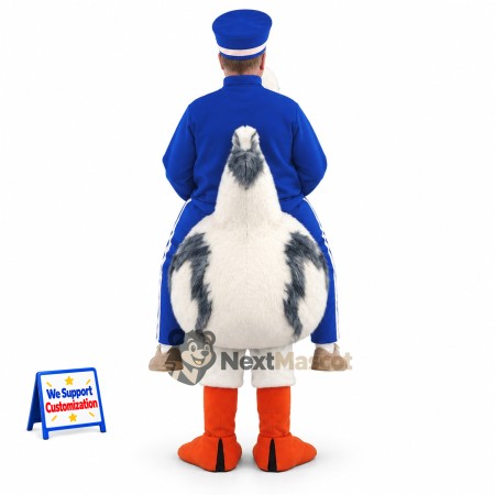 Goose Postal Worker Mascot Costume Goose Postal Worker Mascot Costume