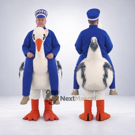 Goose Postal Worker Mascot Costume Goose Postal Worker Mascot Costume