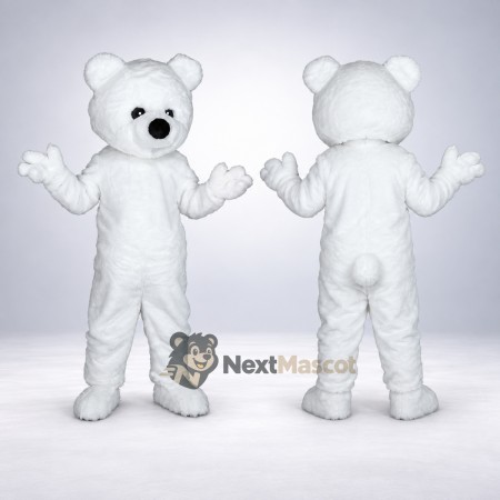 Bear Mascot Costume - White for Street Fairs Bear Mascot Costume - White for Street Fairs