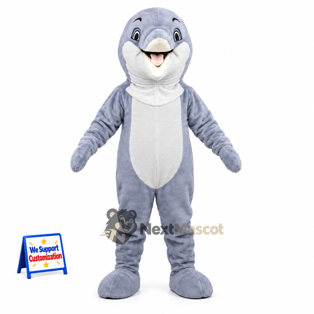 Dolphin Mascot Costume - Gray for Sea Life Shows Dolphin Mascot Costume - Gray for Sea Life Shows
