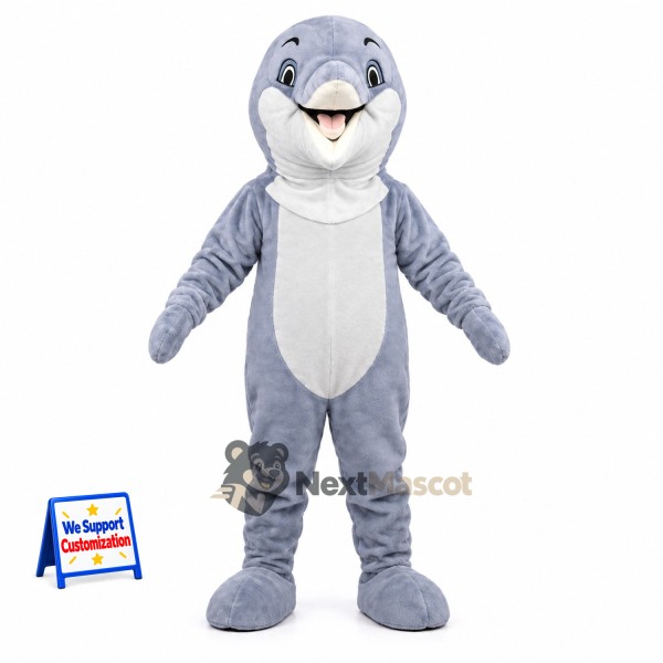 Dolphin Mascot Costume - Gray for Sea Life Shows