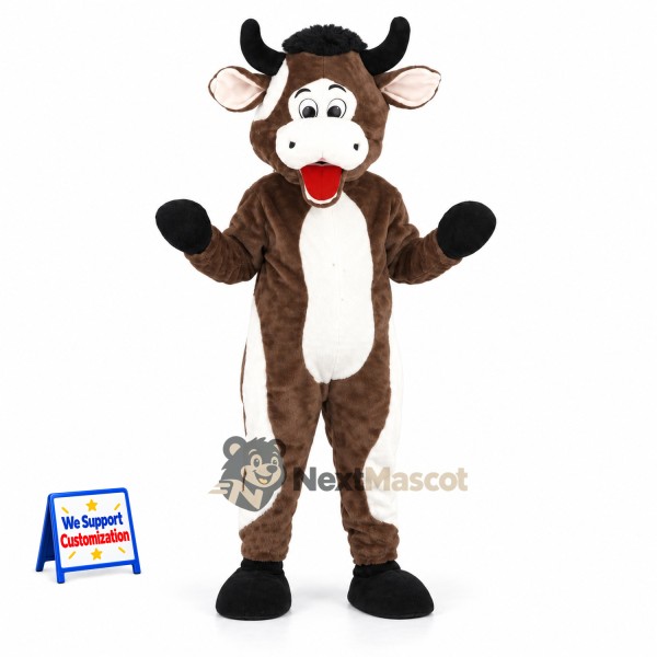 Cow Mascot Costume - Brown for Community Events